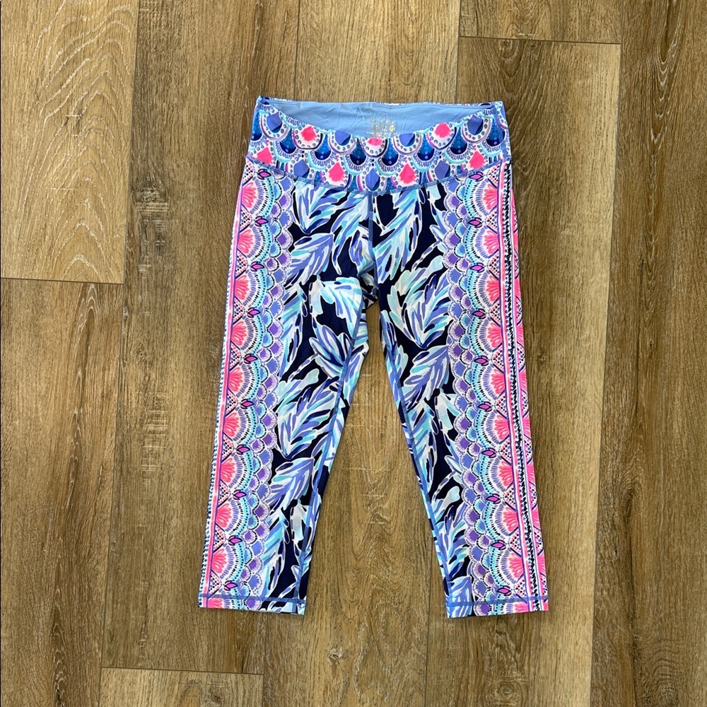 Lilly Pulitzer Blue and Pink Patterned Leggings